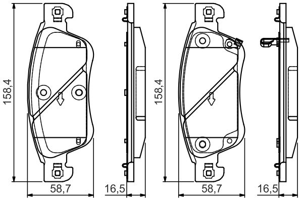 Комплект тормозных колодок, дисковый тормоз   0 986 495 134   BOSCH