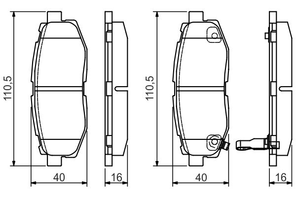 Комплект тормозных колодок, дисковый тормоз   0 986 495 135   BOSCH