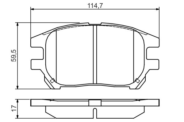 Комплект тормозных колодок, дисковый тормоз   0 986 495 140   BOSCH