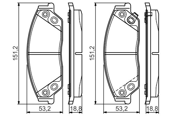 Комплект гальмівних накладок, дискове гальмо   0 986 495 149   BOSCH