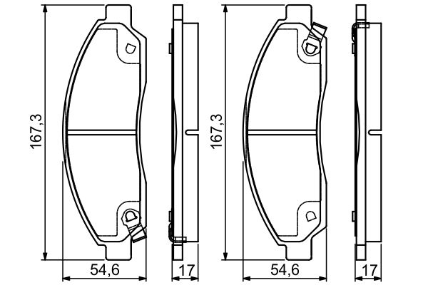 Комплект тормозных колодок, дисковый тормоз   0 986 495 159   BOSCH