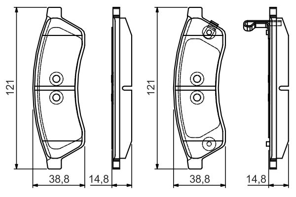 Комплект тормозных колодок, дисковый тормоз   0 986 495 168   BOSCH