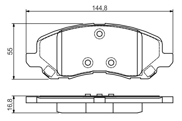 Комплект тормозных колодок, дисковый тормоз   0 986 495 170   BOSCH