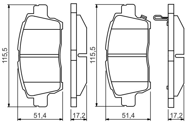 Комплект тормозных колодок, дисковый тормоз   0 986 495 242   BOSCH