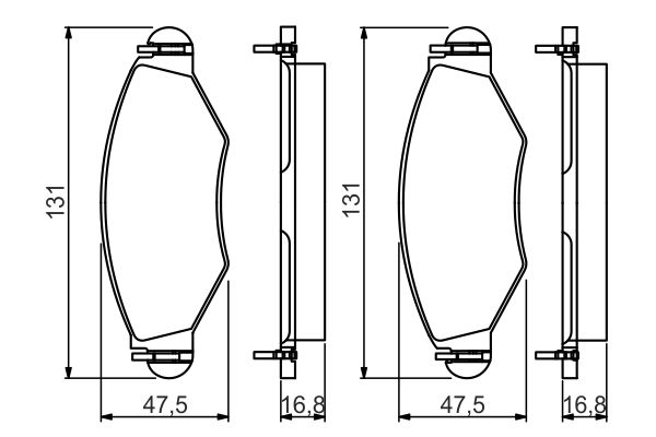 Комплект тормозных колодок, дисковый тормоз 0 986 495 244 BOSCH #6