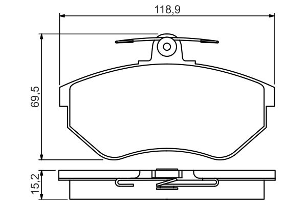 Комплект тормозных колодок, дисковый тормоз   0 986 495 246   BOSCH