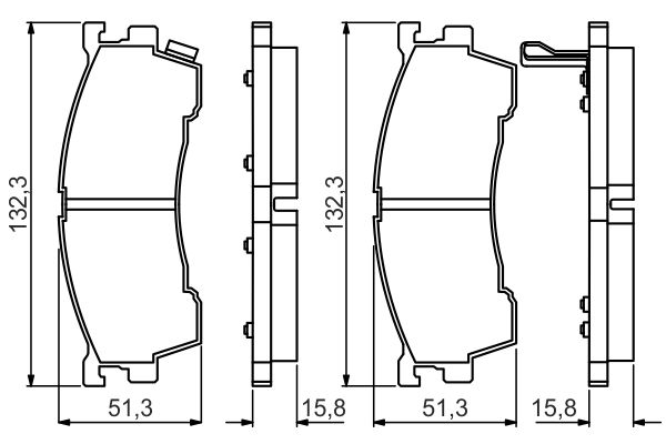 Комплект тормозных колодок, дисковый тормоз   0 986 495 265   BOSCH