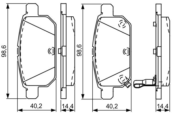 Комплект тормозных колодок, дисковый тормоз   0 986 495 301   BOSCH