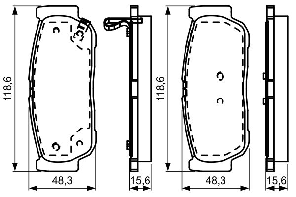 Комплект тормозных колодок, дисковый тормоз   0 986 495 315   BOSCH