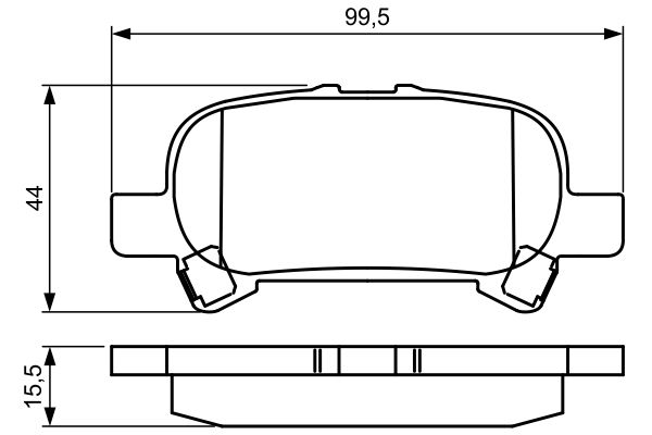 Комплект гальмівних накладок, дискове гальмо   0 986 495 322   BOSCH