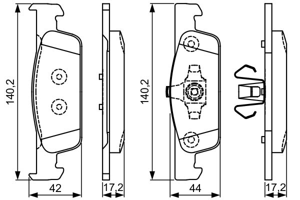 Комплект тормозных колодок, дисковый тормоз   0 986 495 334   BOSCH