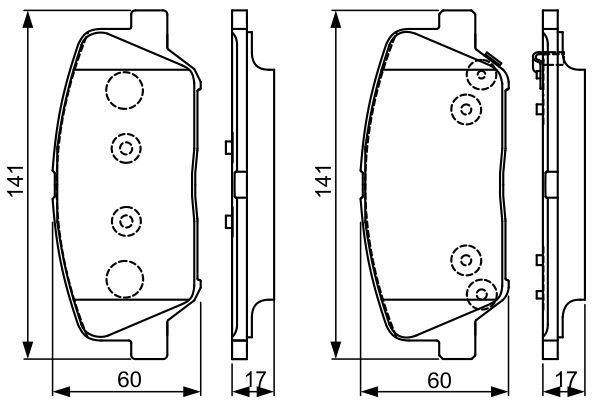 Комплект гальмівних накладок, дискове гальмо   0 986 495 337   BOSCH