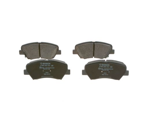 Комплект гальмівних накладок, дискове гальмо 0 986 495 343 BOSCH #2
