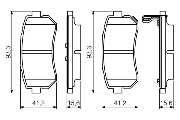 Комплект гальмівних накладок, дискове гальмо   0 986 495 354   BOSCH