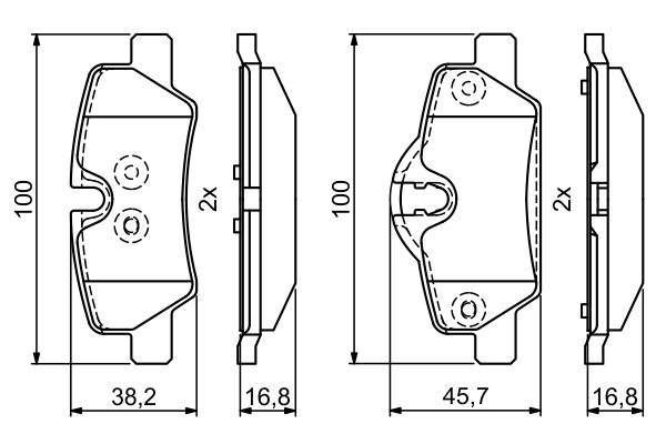 Комплект тормозных колодок, дисковый тормоз   0 986 495 400   BOSCH