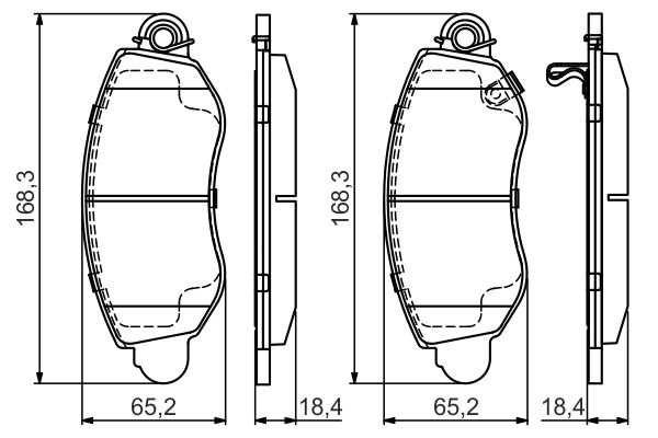 Комплект гальмівних накладок, дискове гальмо   0 986 495 443   BOSCH