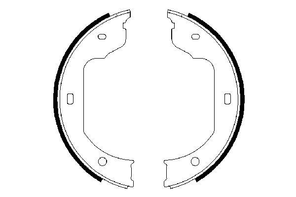 Комплект гальмівних колодок, стоянкове гальмо 0 986 487 625 BOSCH #4