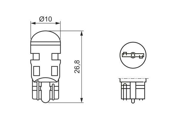 Лампа накаливания, фонарь указателя поворота 1 987 301 506 BOSCH #5