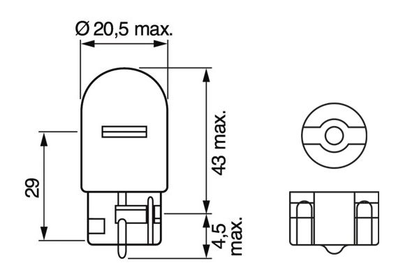 Лампа розжарювання, вказівник повороту 1 987 302 822 BOSCH #5