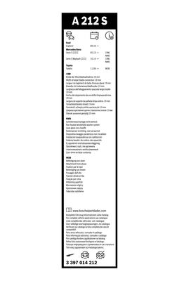 Щітка двірника 3 397 014 212 BOSCH #4