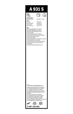 Щітка двірника 3 397 118 931 BOSCH #3