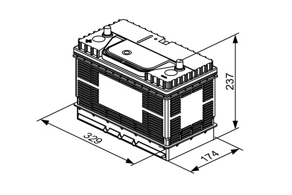 Стартерная аккумуляторная батарея   0 092 T30 500   BOSCH