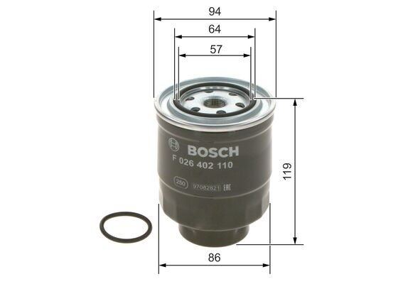 Фільтр палива F 026 402 110 BOSCH #4
