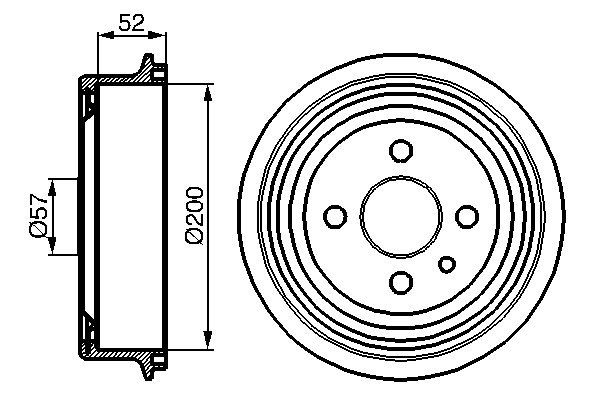 Тормозной барабан   0 986 477 018   BOSCH