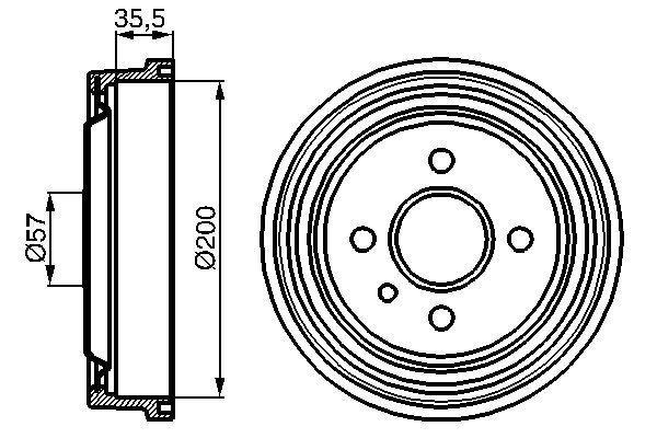 Тормозной барабан   0 986 477 021   BOSCH