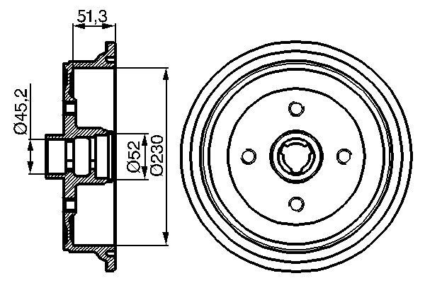 Тормозной барабан   0 986 477 029   BOSCH