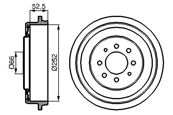 Гальмівний барабан   0 986 477 067   BOSCH