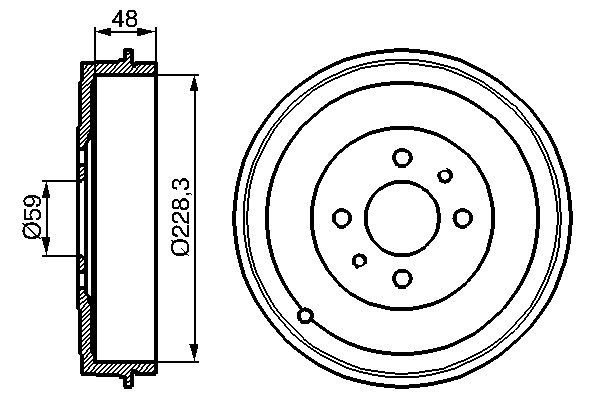 Гальмівний барабан   0 986 477 088   BOSCH