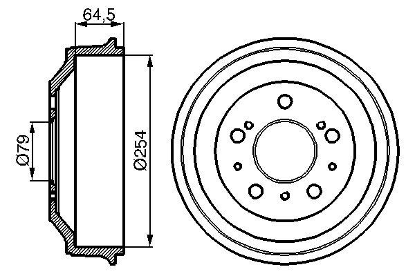 Гальмівний барабан   0 986 477 098   BOSCH