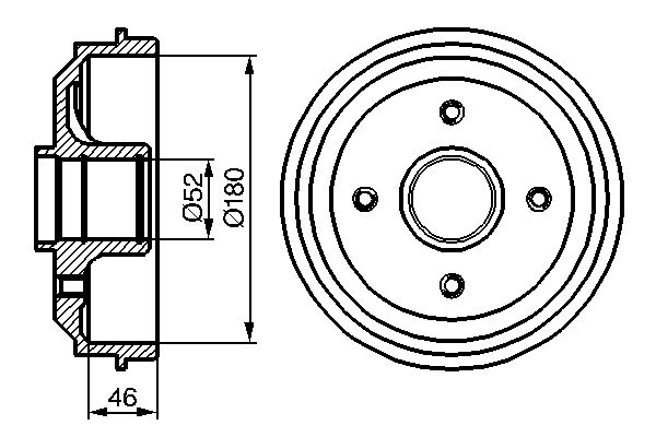 Гальмівний барабан   0 986 477 116   BOSCH