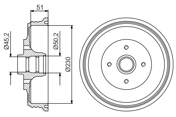 Тормозной барабан   0 986 477 178   BOSCH