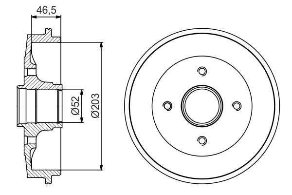 Гальмівний барабан   0 986 477 184   BOSCH