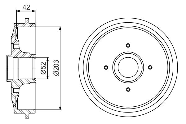 Тормозной барабан   0 986 477 201   BOSCH