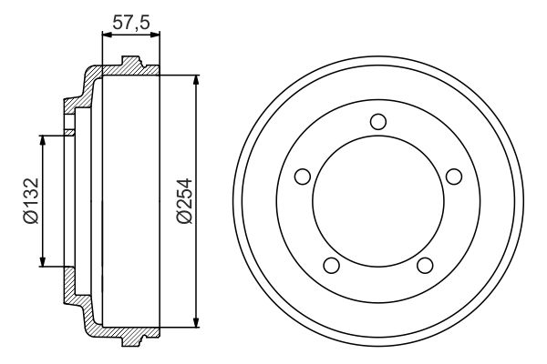 Тормозной барабан   0 986 477 204   BOSCH