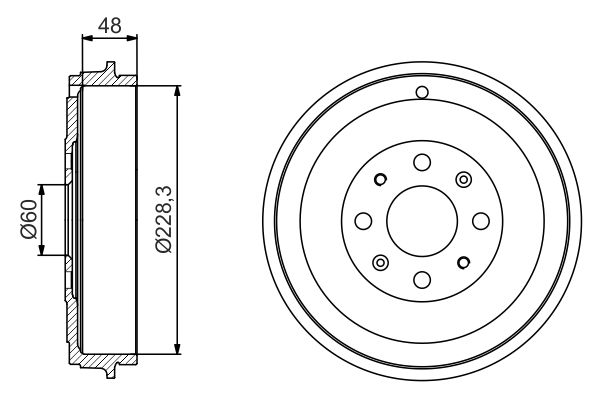 Тормозной барабан   0 986 477 208   BOSCH