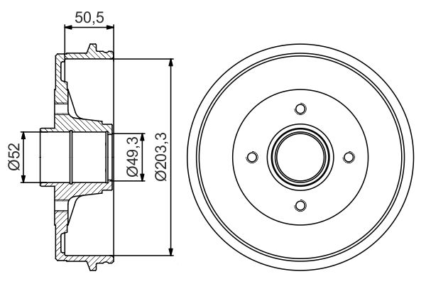 Тормозной барабан   0 986 477 210   BOSCH