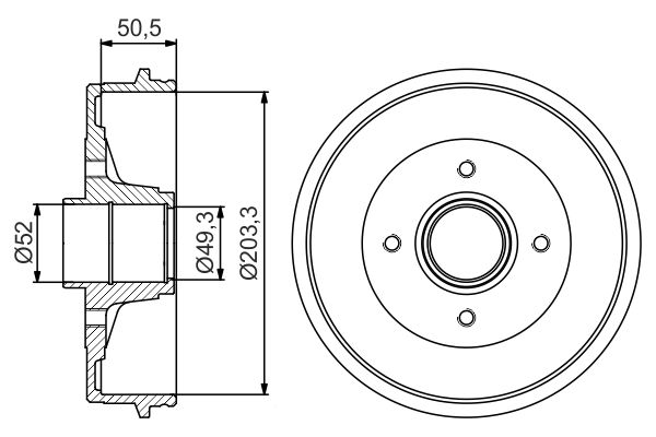 Тормозной барабан   0 986 477 211   BOSCH