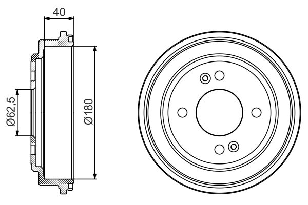 Гальмівний барабан   0 986 477 216   BOSCH