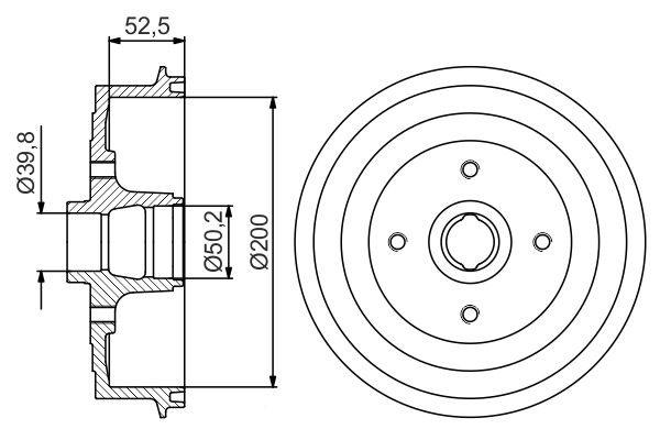 Гальмівний барабан   0 986 477 217   BOSCH