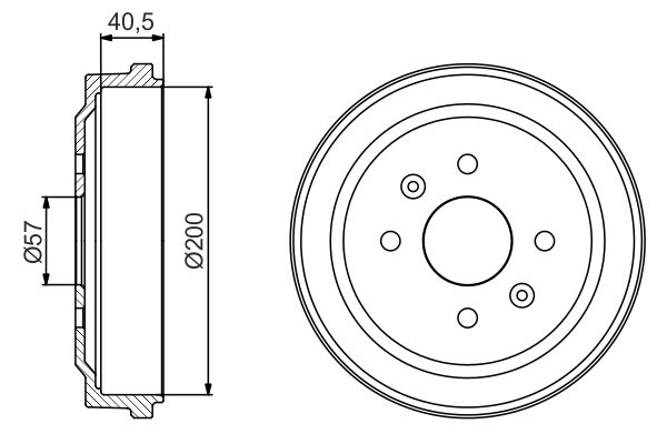 Тормозной барабан   0 986 477 225   BOSCH