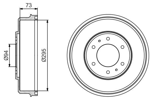 Гальмівний барабан   0 986 477 232   BOSCH