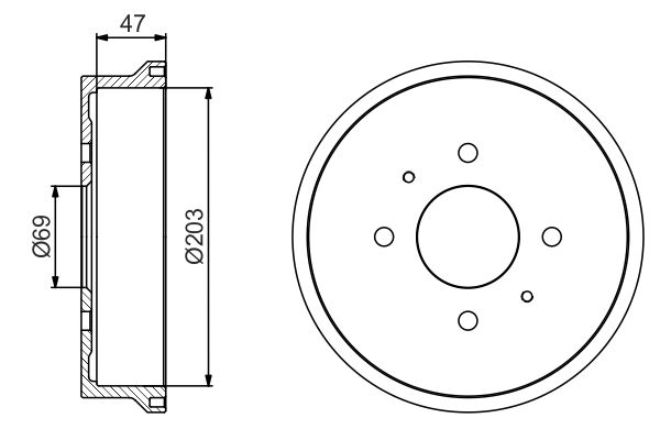 Тормозной барабан   0 986 477 235   BOSCH