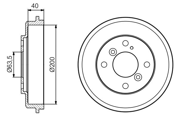 Тормозной барабан   0 986 477 240   BOSCH