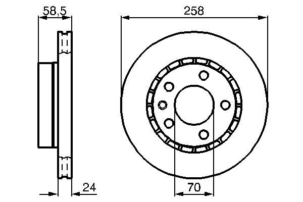 Тормозной диск   0 986 478 265   BOSCH