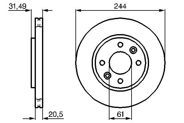 Тормозной диск   0 986 478 278   BOSCH