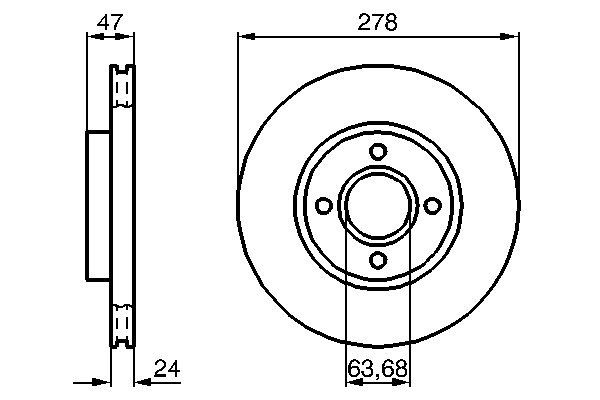 Тормозной диск   0 986 478 427   BOSCH